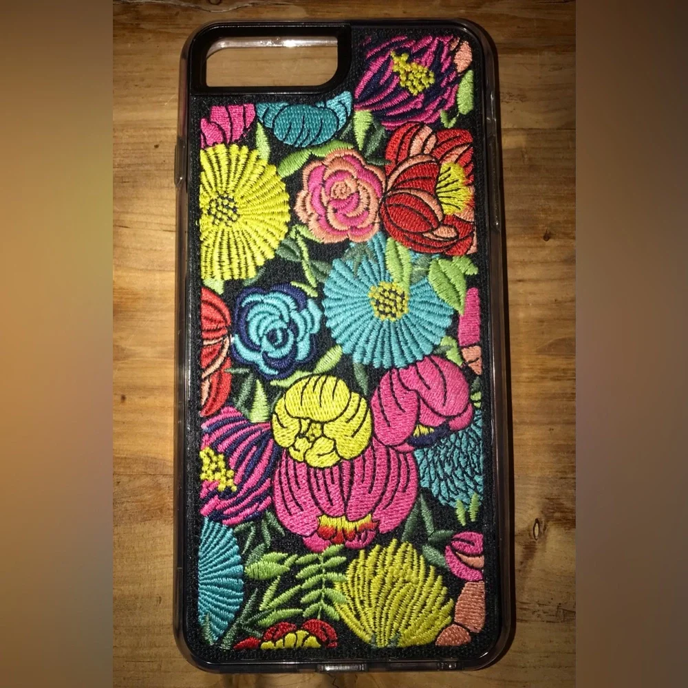 Zero Gravity Floral Explosion Wildflower Embroidered iPhone 7 8 Plus Case Cover